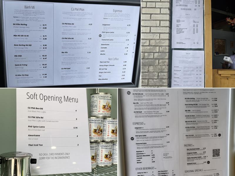 Voi Cà Phê Menu