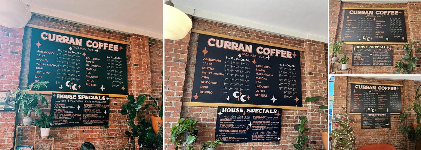 Curran Coffee Menu