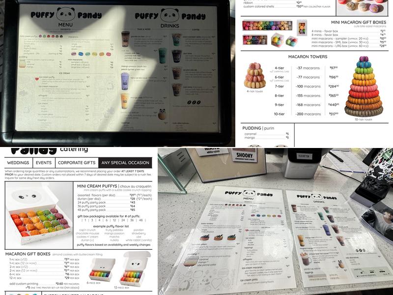 Puffy Pandy Menu