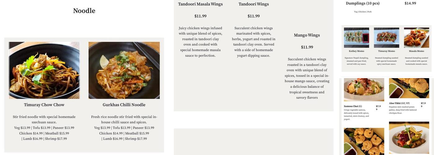 Gurkhas Dumplings & Curry House Menu