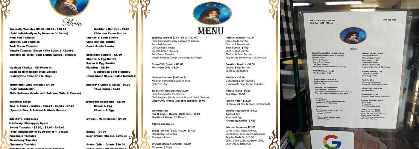 Adelitas Kitchen Menu