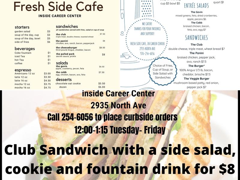 Freshside cafe Menu