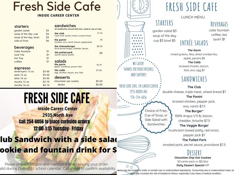 Freshside cafe Menu