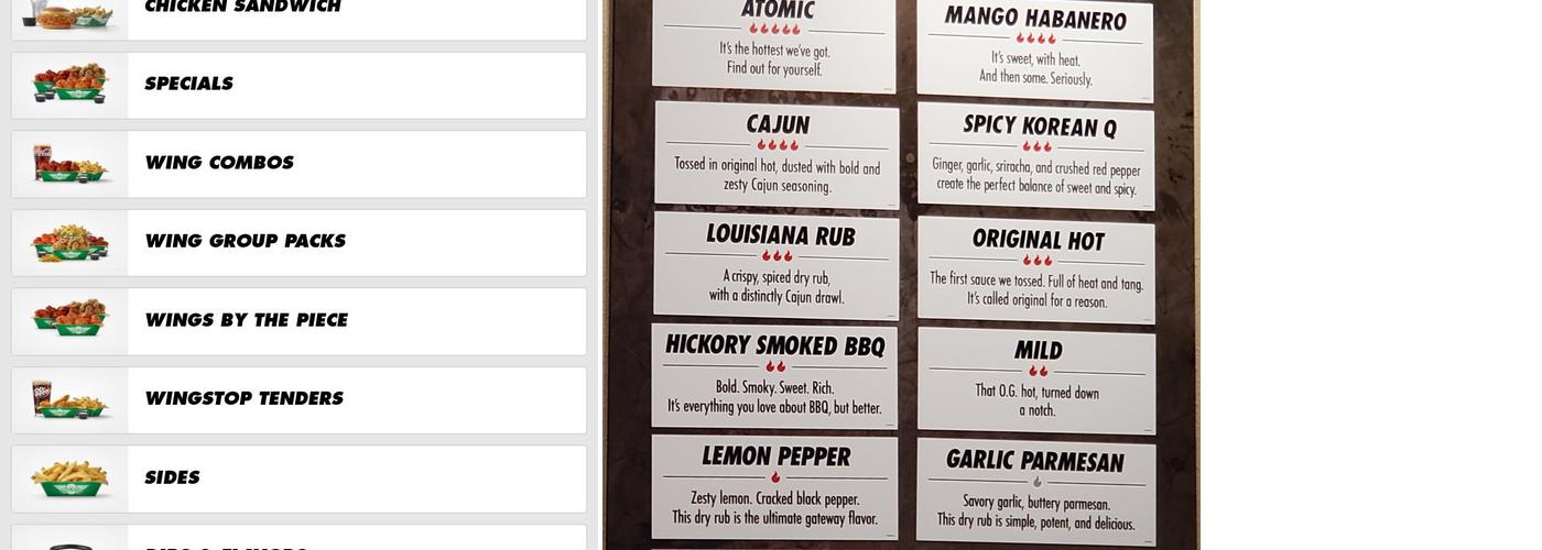 Wingstop Menu