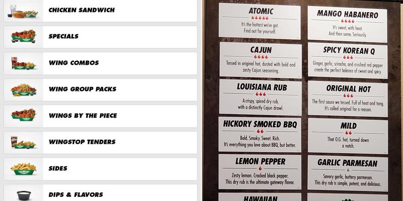 Wingstop Menu