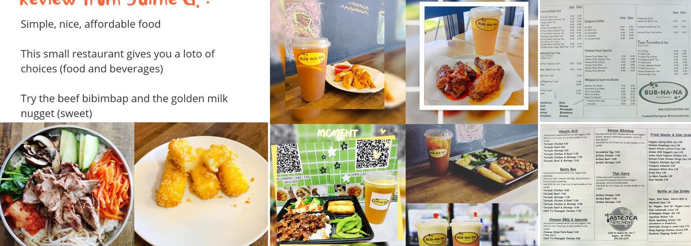 Taste Tea Kitchen Menu