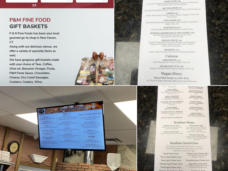 P&M Hamden Menu