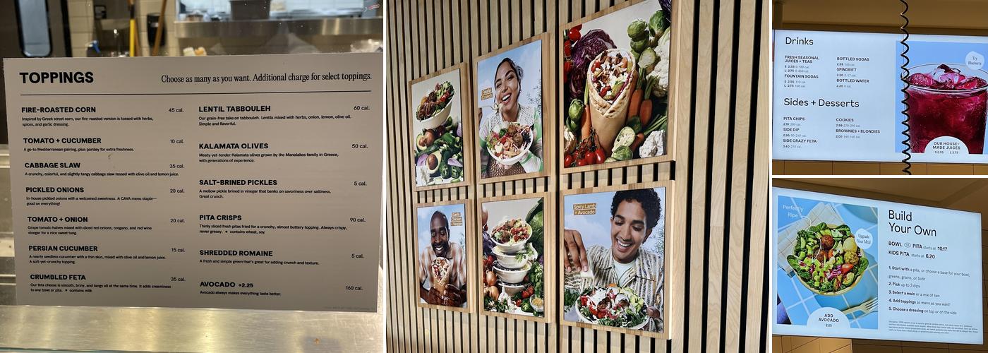 CAVA Menu