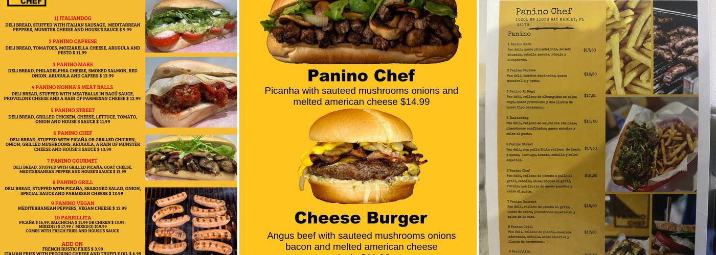 Panino Chef Menu