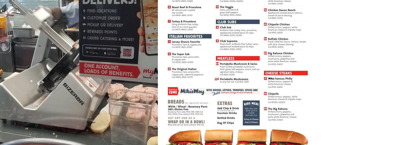 Jersey Mike's Subs Menu
