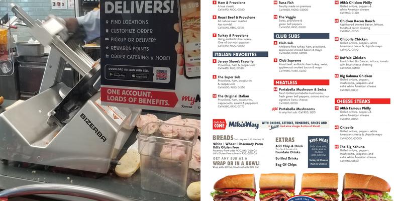 Jersey Mike's Subs Menu