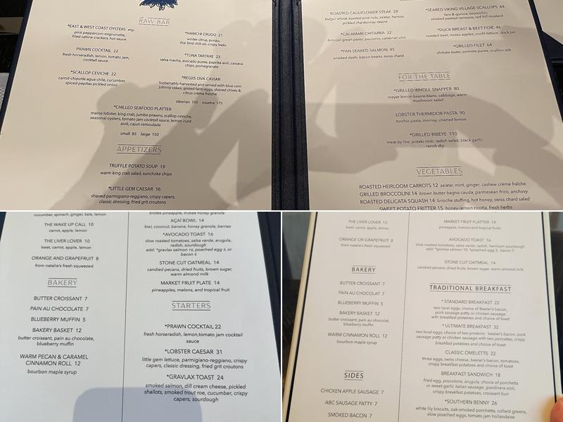 Blue Aster Menu