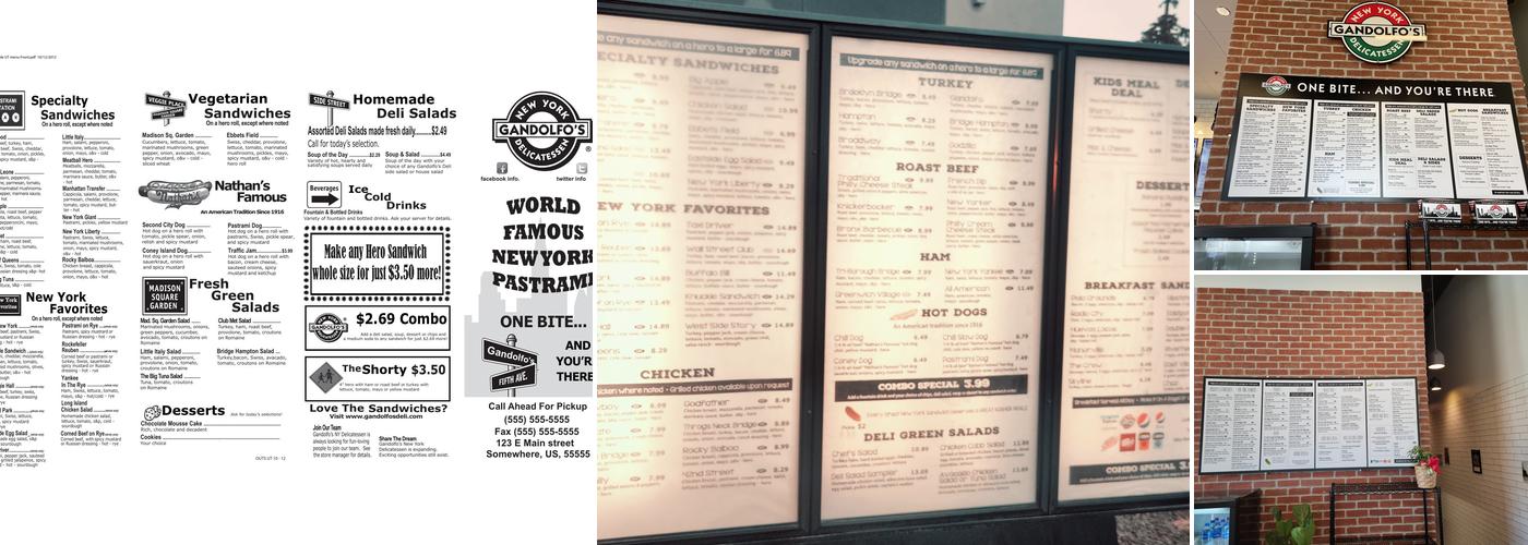 Gandolfo's New York Deli Menu