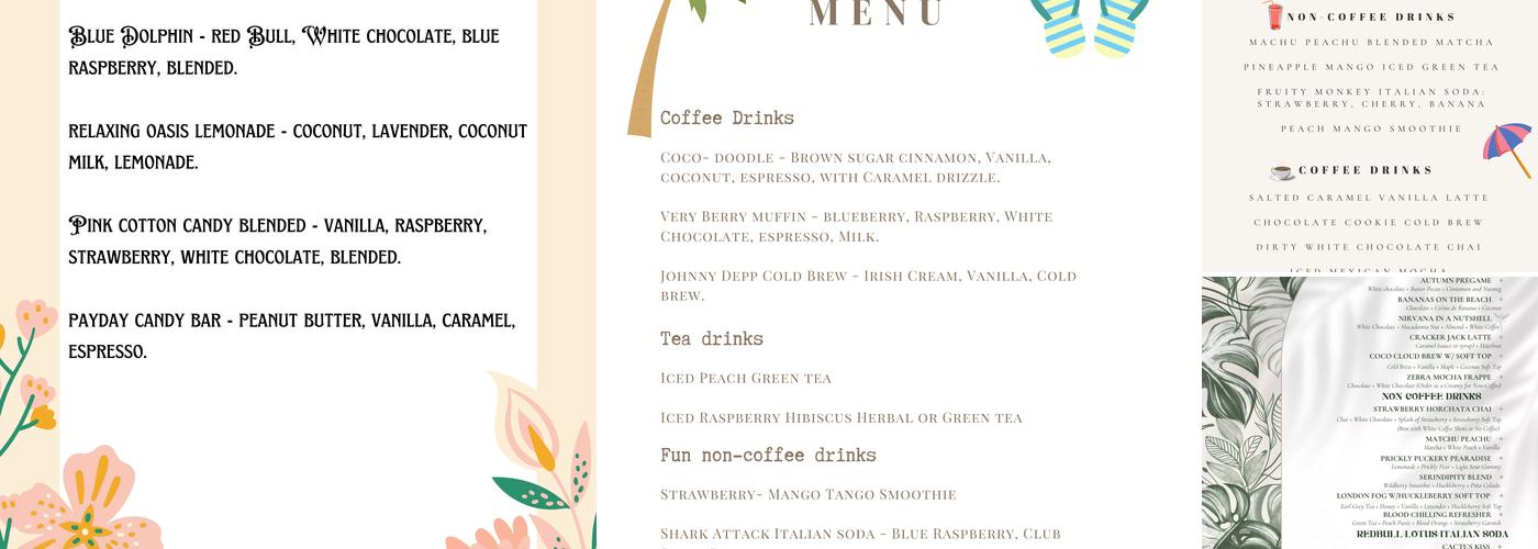 Rustic Rock Coffee LLC Menu