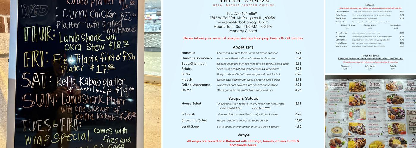 Shish Kabob & Grill Menu