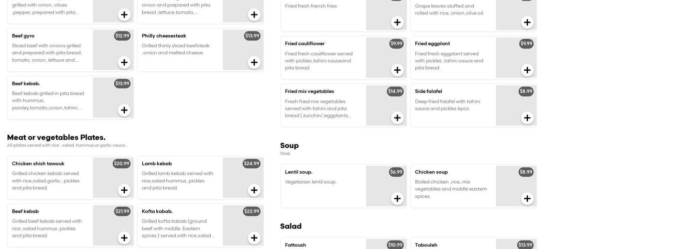 Fair Price Market Menu