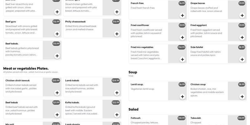 Fair Price Market Menu