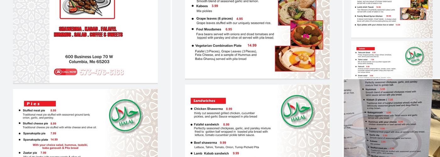 The Syrian Kitchen Menu
