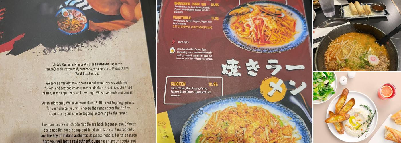 Ichiddo ramen Menu