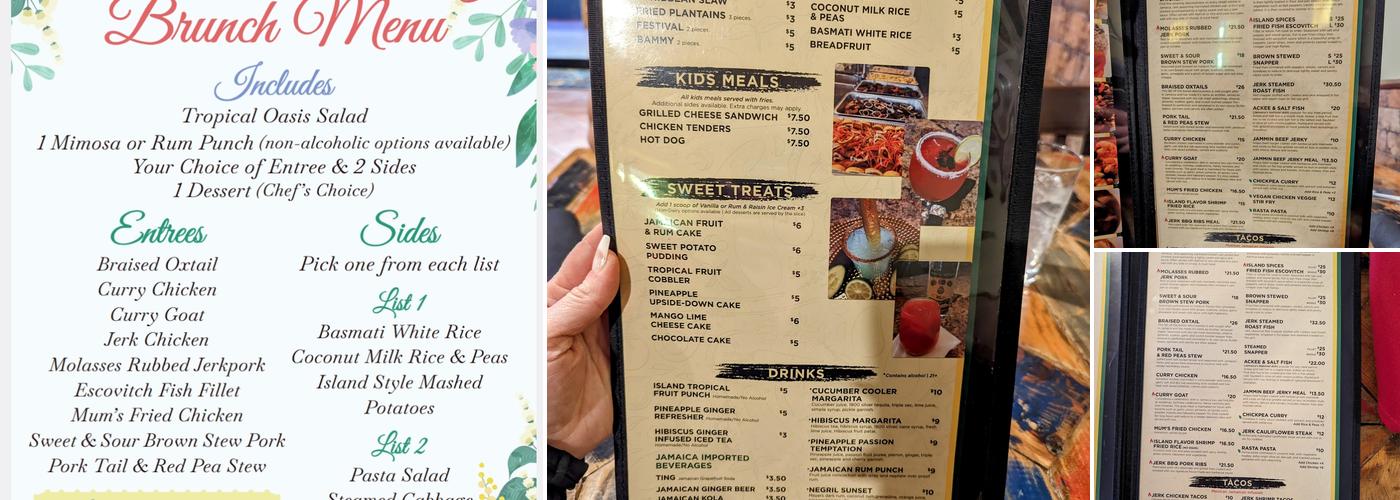 Topnotch Island Flavor Kitchen Menu