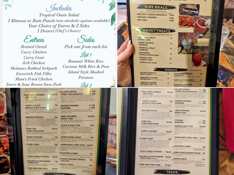 Topnotch Island Flavor Kitchen Menu