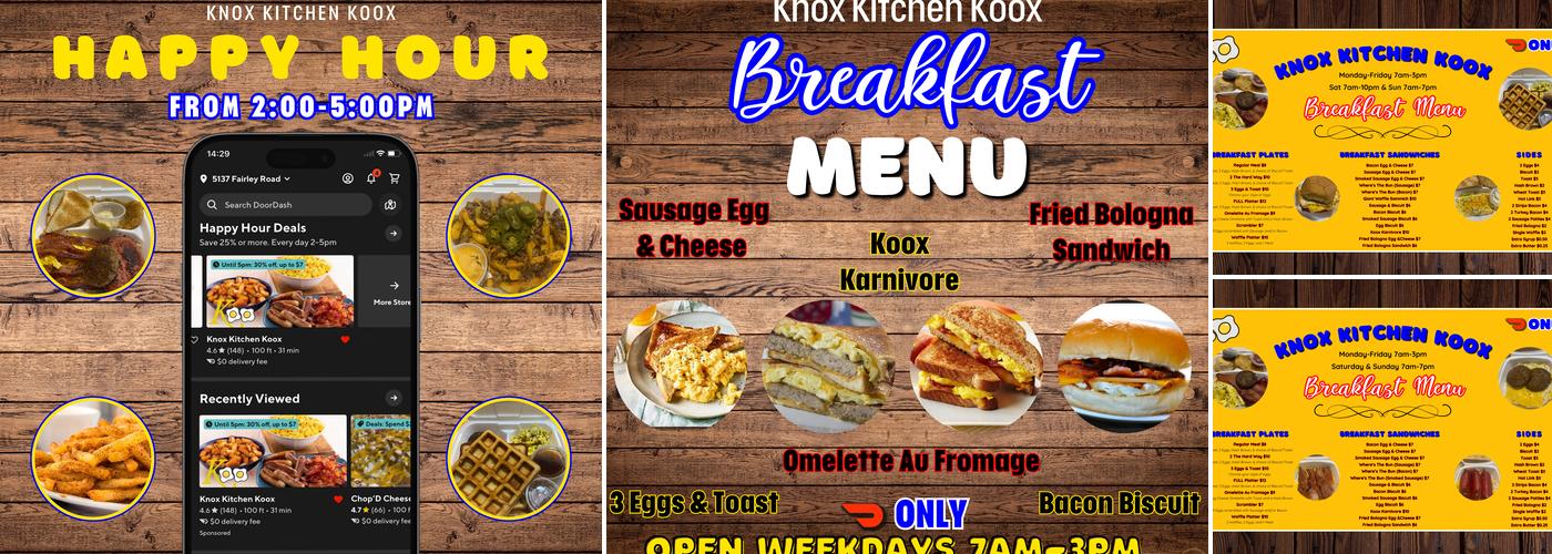 Knox Kitchen Koox Menu