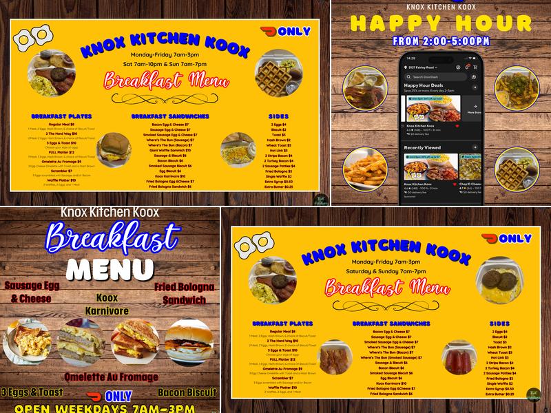 Knox Kitchen Koox Menu