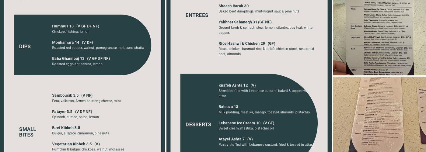 Nabila's Menu