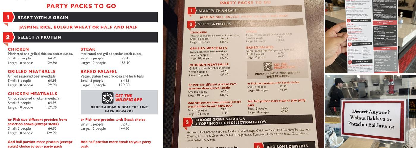 Wild Fig Mediterranean Grill Menu