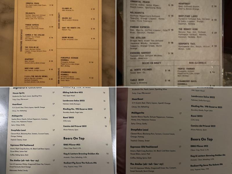 The Monkey King Menu