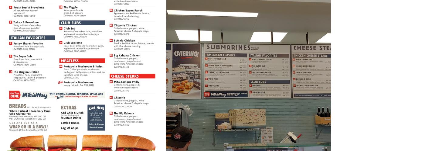 Jersey Mike's Subs Menu