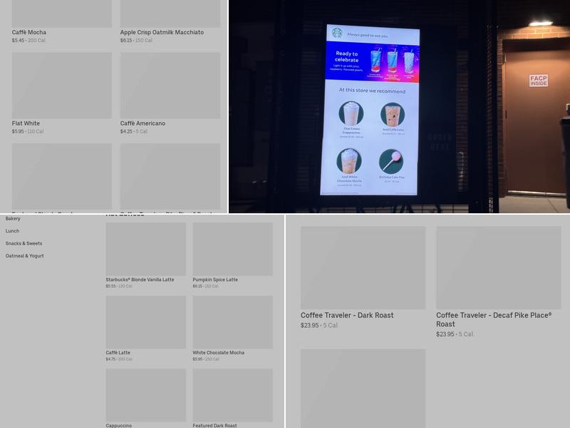 Starbucks Menu