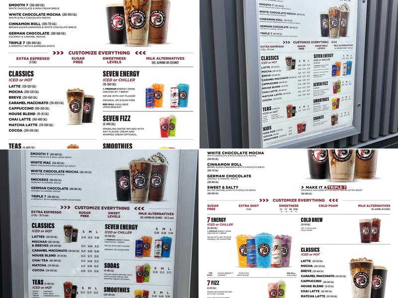 7 Brew Coffee Menu