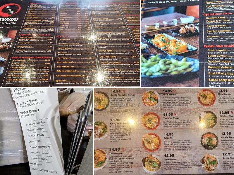 Hokkaido Ramen & Sushi Bar Menu