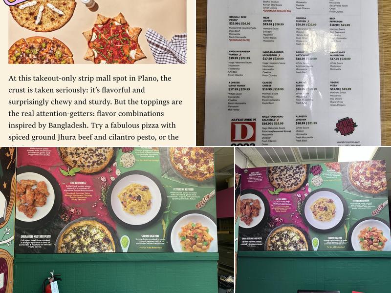 SauceBros Pizza Menu