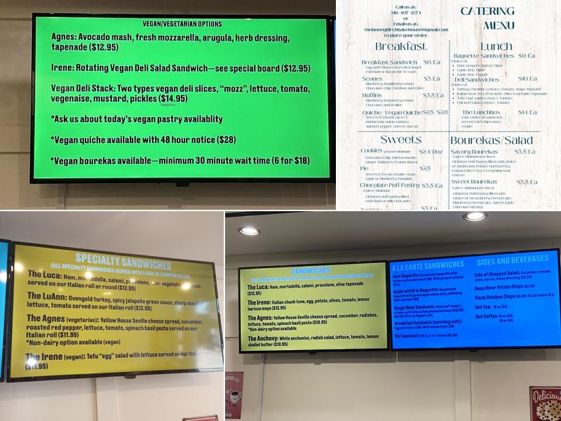 The HoneyBirch Bakehouse Menu