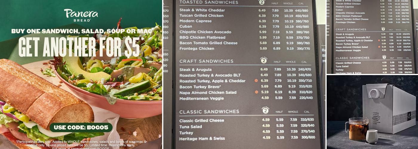 Panera Bread Menu