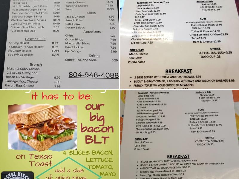 Coastal Kitchen Menu