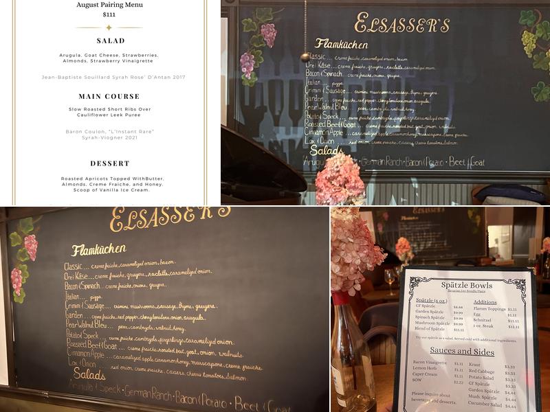 Elsasser's @ 111 Menu