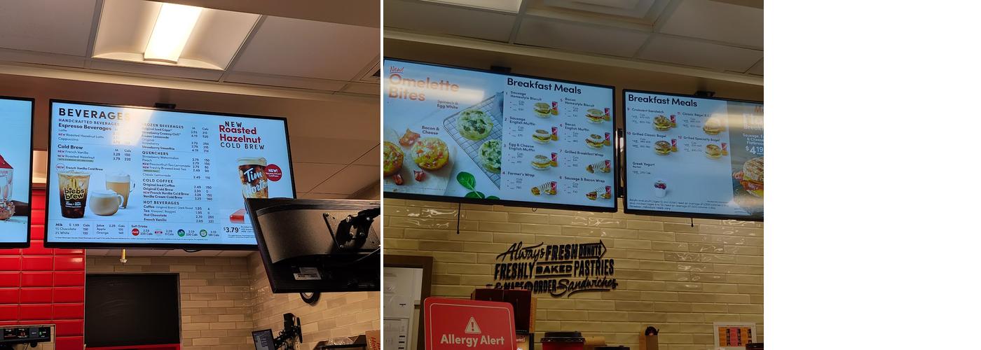 Tim Hortons Menu