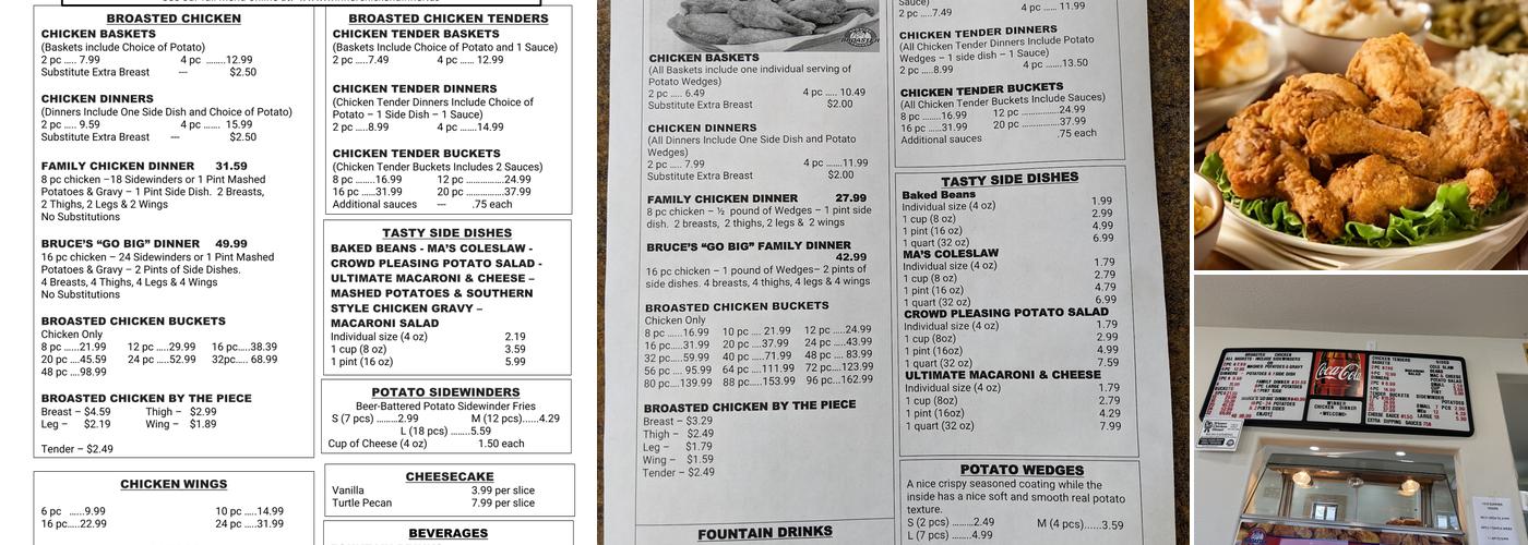 Winner Chicken Dinner Menu