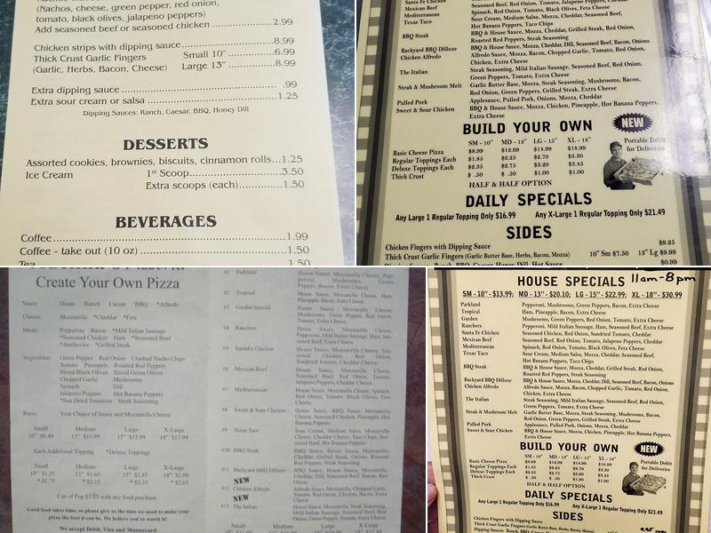 Adelina's Pizzeria Menu