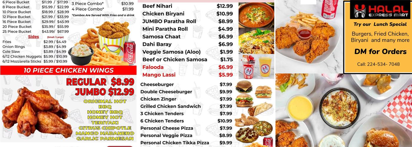 Halal Express Mart Menu