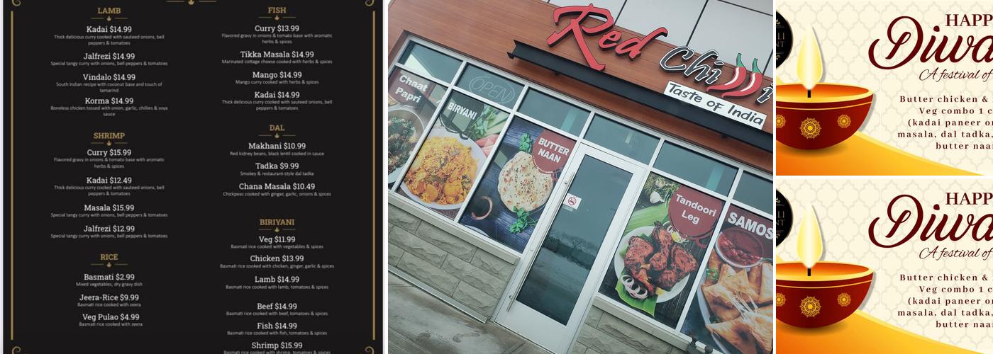 Red chilli restaurant Menu