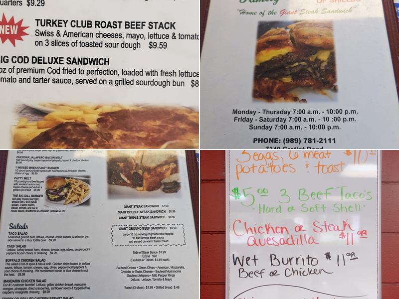 Tony’s of Shields Menu