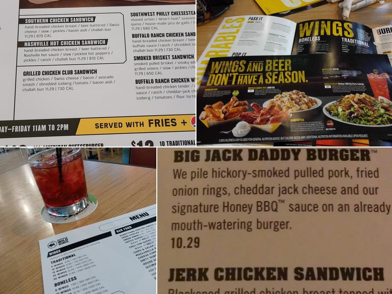 Buffalo Wild Wings Menu