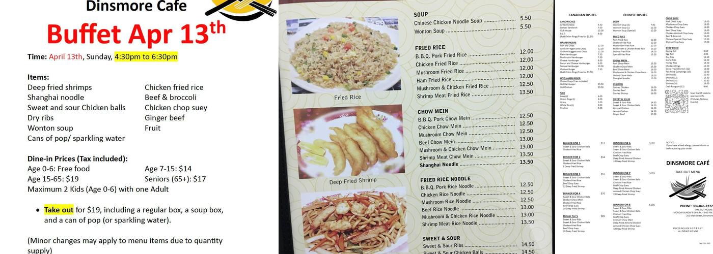 Dinsmore Cafe Menu