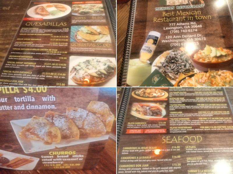 La Cabana De Don Juan Menu