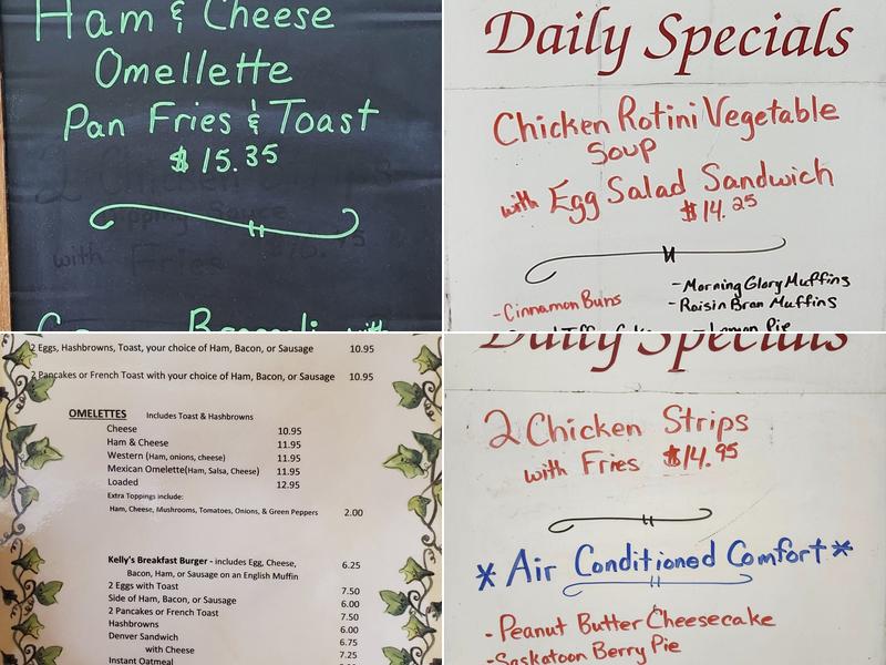 Kelly's Kitchen Menu