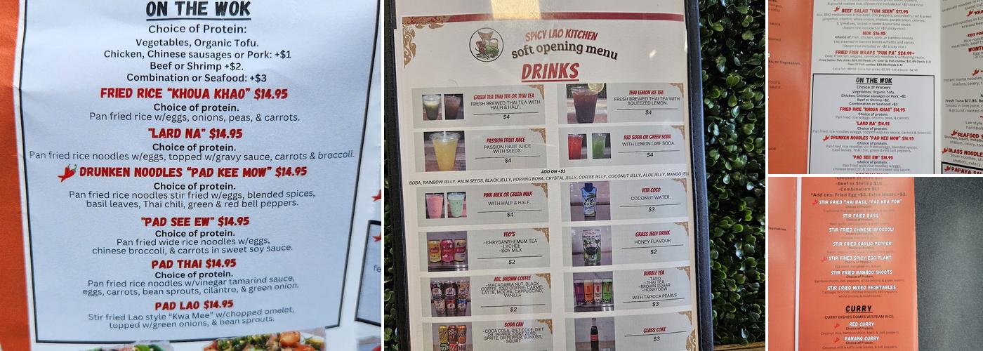 Spicy Lao Kitchen Menu